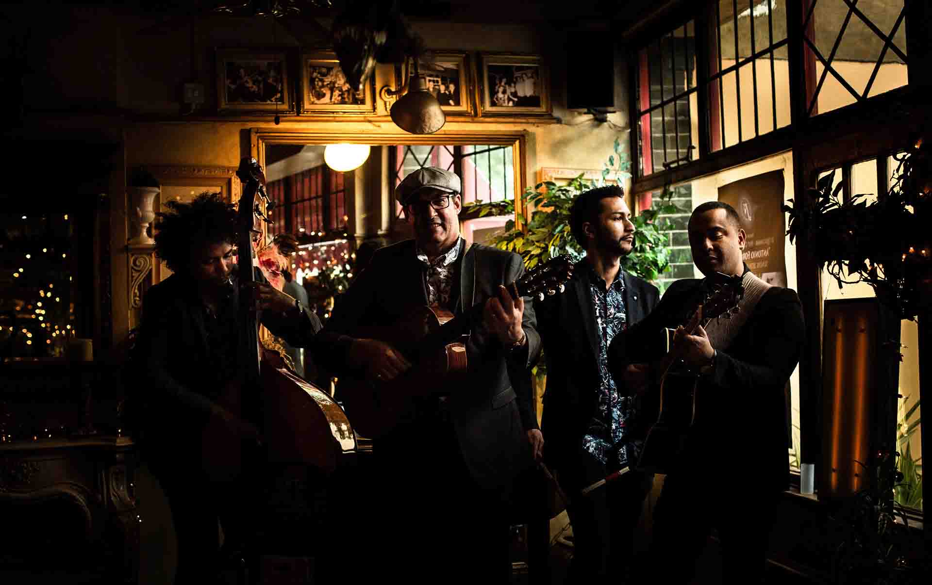 Musicians in a live performance